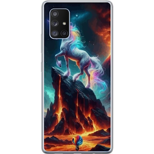 Samsung Galaxy A71 5G Gennemsigtig cover Enhjørning