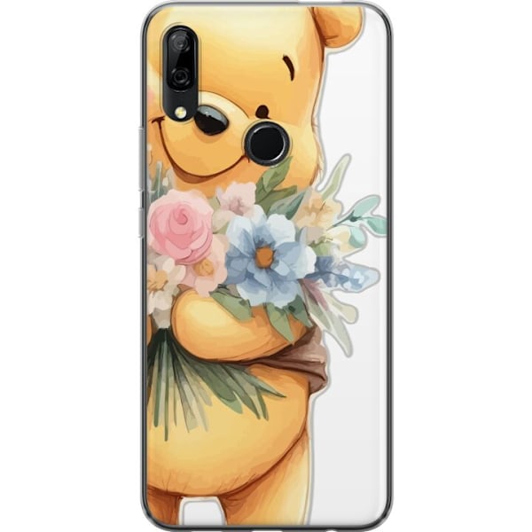 Huawei P Smart Z Gjennomsiktig deksel Nalle Puh med blomster - klassisk barnefavoritt i en blomstrende vår miljø