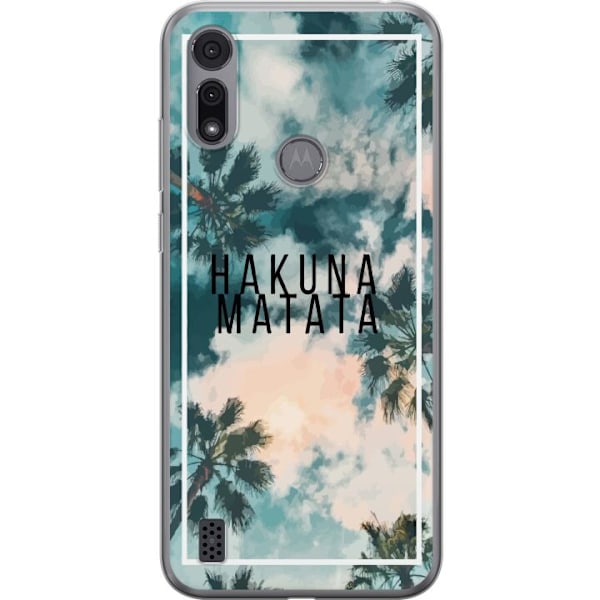 Motorola Moto E6i Gennemsigtig cover Hakuna Matata