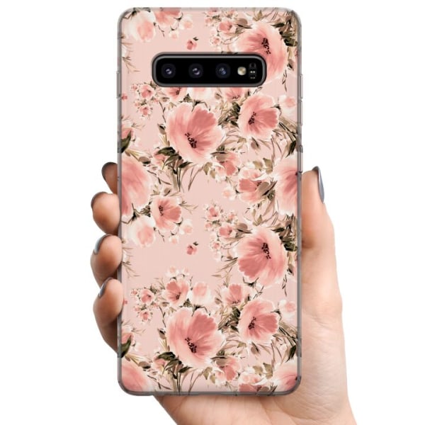 Samsung Galaxy S10 TPU Matkapuhelimen kuori Kukkia