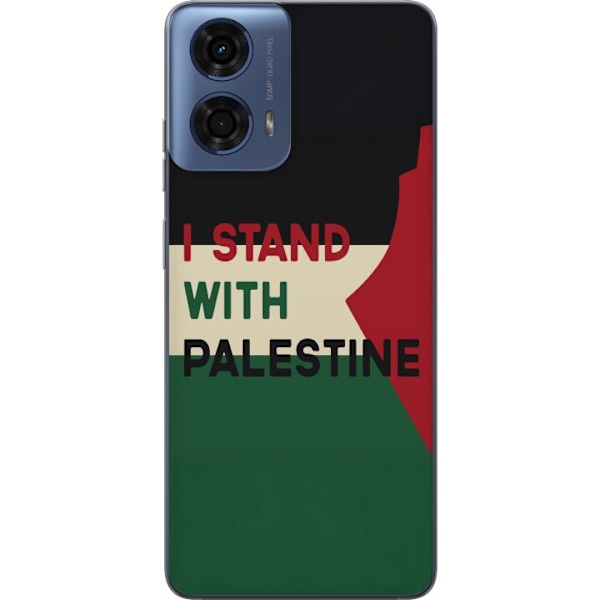 Motorola Moto G24 Genomskinligt Skal Stand with Palestine –