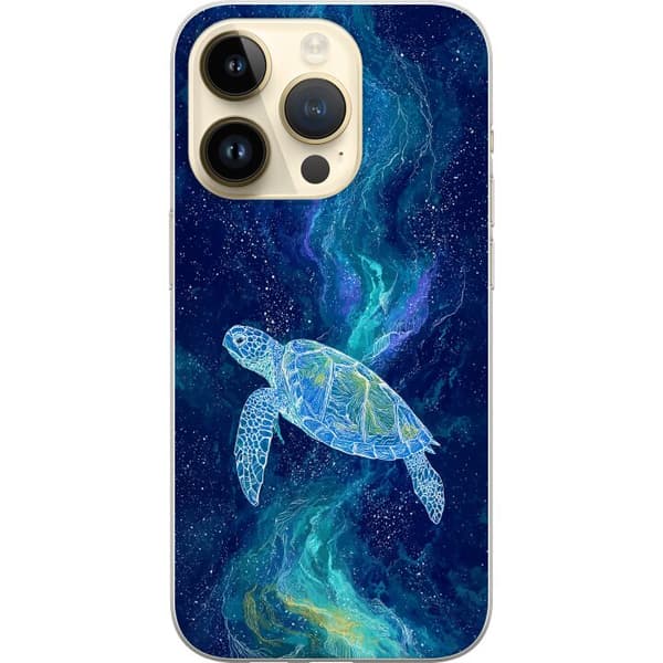 Kompatibelt Mobildeksel til Apple iPhone 15 Pro Havssköldpadda i stjärnhimmel blå