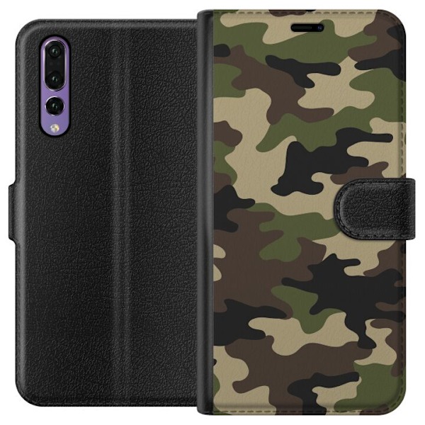 Huawei P20 Pro Tegnebogsetui Skov camo