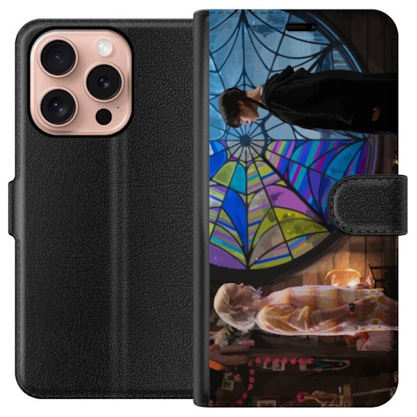 Apple iPhone 16 Pro Lommeboketui Wednesday Addams