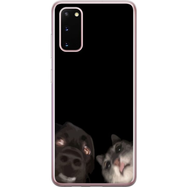 Samsung Galaxy S20 Gennemsigtig cover hund og kat