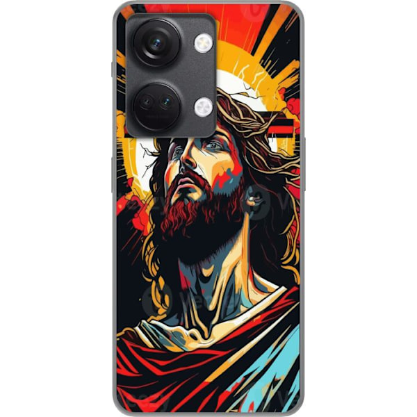 OnePlus Nord 3 Genomskinligt Skal Jesus & Kort – religiöst motiv med djup symbolik