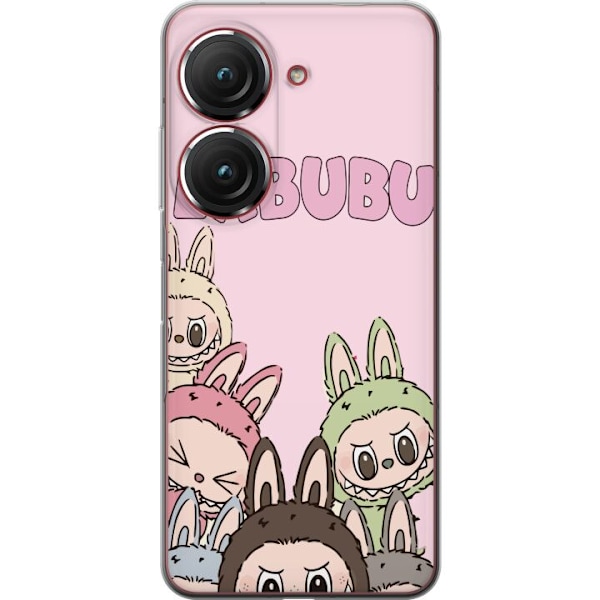 Asus Zenfone 9 Läpinäkyvä kuori Labubu Pop Mart Hahmot Keräilykohteet Suosittu Hahmosarja Suunnittelu Pop Mart Leikkikalutaide Aihe