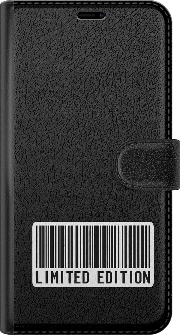 Kompatibel Tegnebogsetui til Apple iPhone 16 Pro Stregkode - Sort motiv i begrænset oplag - Stregkode. sort