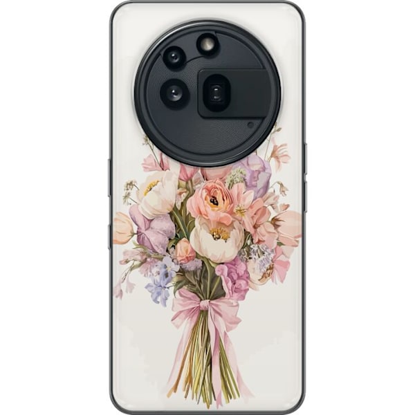 Nothing Phone (3a) Pro Läpinäkyvä kuori Kännykkäkuori värikkäällä kukkakimpulla romanttisessa tyylissä