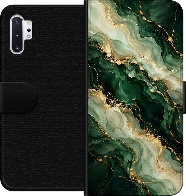Kompatibelt Plånboksfodral till Samsung Galaxy Note10+ Skogsagat grön