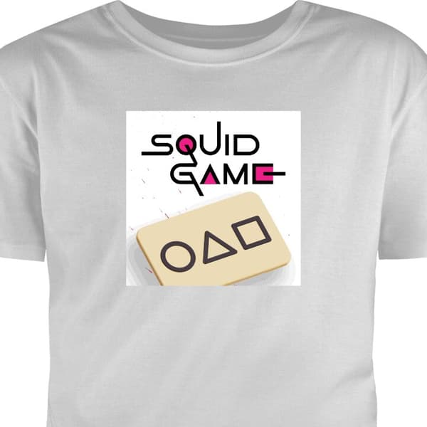 Barn T-shirt Grå 9-11 År Squid Game grå 9-11 År