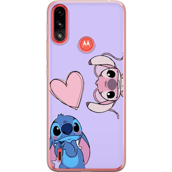 Motorola Moto E7 Power Gennemsigtig cover Stitch Mode