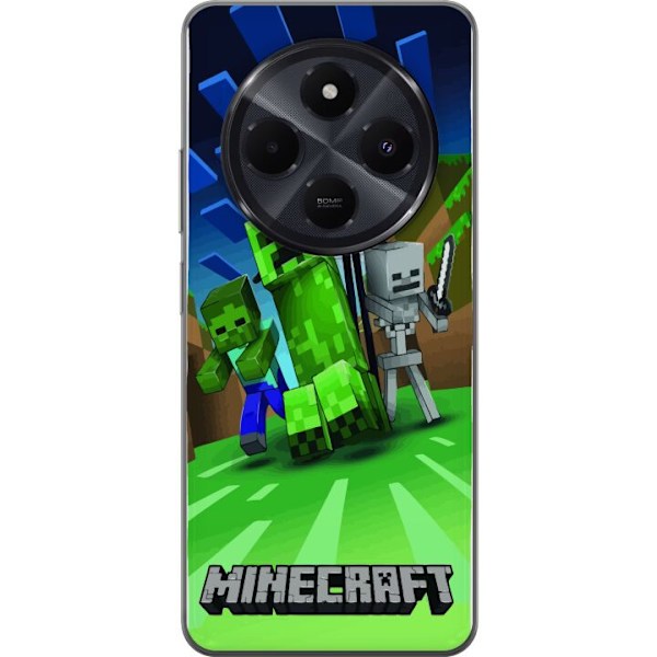 Xiaomi Redmi A4 Genomskinligt Skal Minecraft Creeper mobilskal i klassisk grön pixelstil