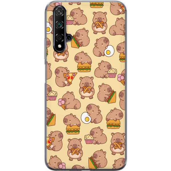 Huawei nova 5T Genomskinligt Skal Kawaii capybara mobilskal med flera söta figurer