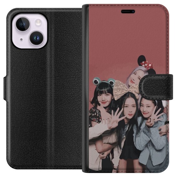 Apple iPhone 15 Plus Lompakkokotelo Blackpink