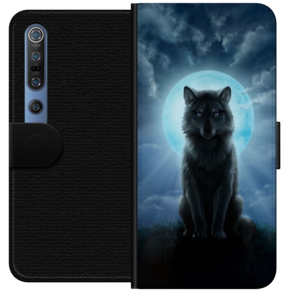 Xiaomi Mi 10 Pro 5G Plånboksfodral Wolf in the Dark