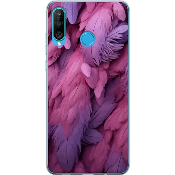 Huawei P30 lite Läpinäkyvä kuori Sulat