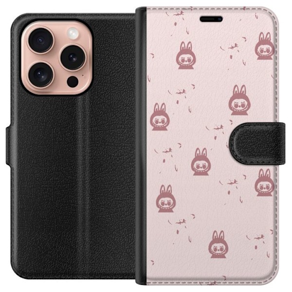 Apple iPhone 16 Pro Lompakkokotelo Labubu Neon Pop - Neonväri