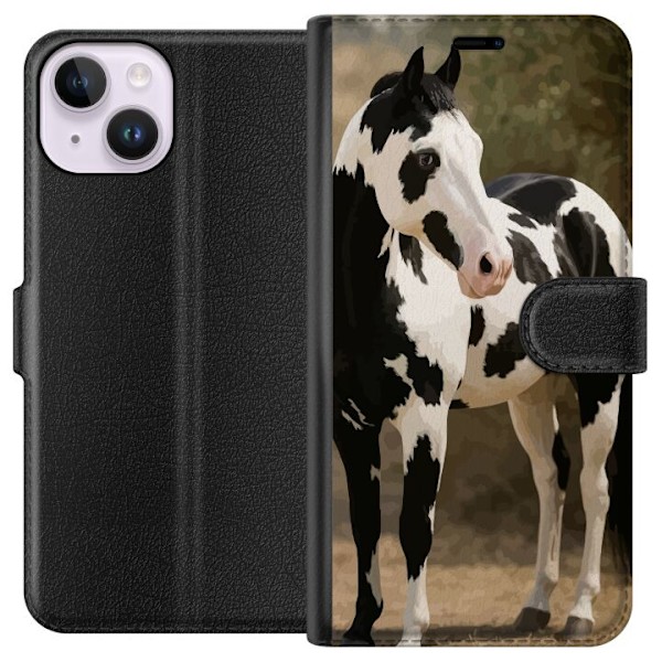 Apple iPhone 14 Lompakkokotelo Kaunis Hevonen - elegantti hevo