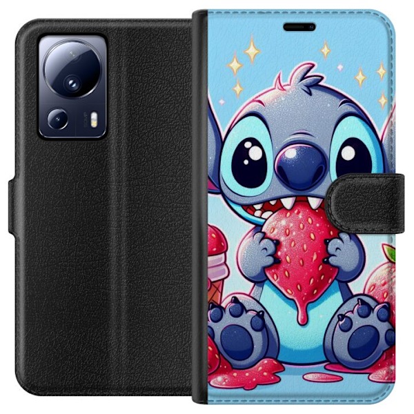 Xiaomi 13 Lite Tegnebogsetui Strawberry Stitch