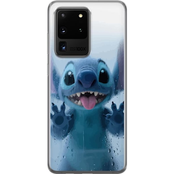 Samsung Galaxy S20 Ultra Genomskinligt Skal Stitch Window View – Stitch vid ett fönster i söt stil