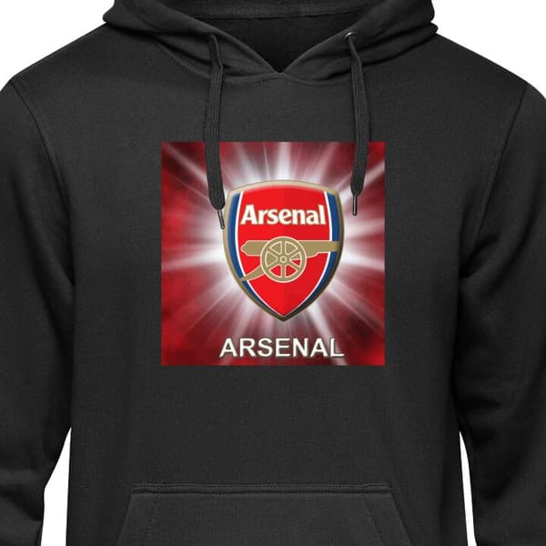 Børne-Hoodie | Blød Hættetrøje til Børn Sort 7-8 År Arsenal sort 7-8 År