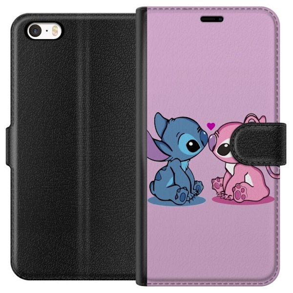 Kompatibelt Lommeboketui til Apple iPhone SE (2016) Lilo og Stitch