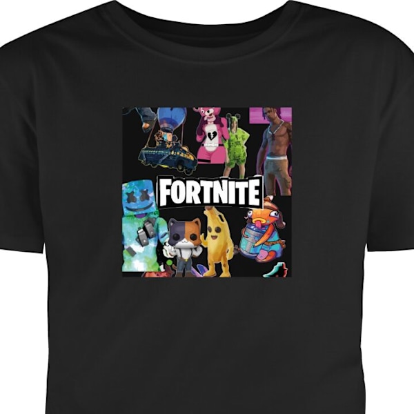 T-shirt til Voksen | Klassisk Voksen T-shirt Fortnite sort L