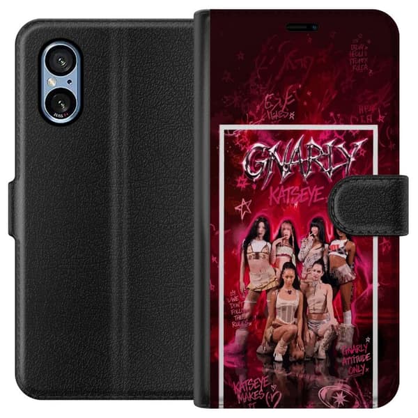 Kompatibelt Plånboksfodral till Sony Xperia 10 VI KATSEYE rosa grafik rosa