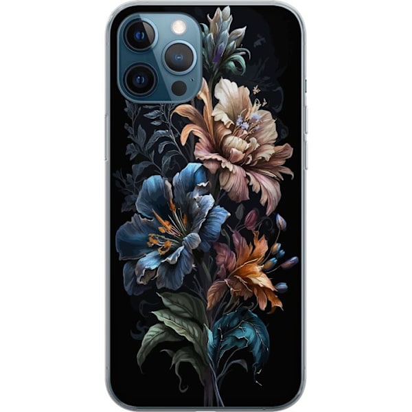 Apple iPhone 12 Pro Genomskinligt Skal Blommor