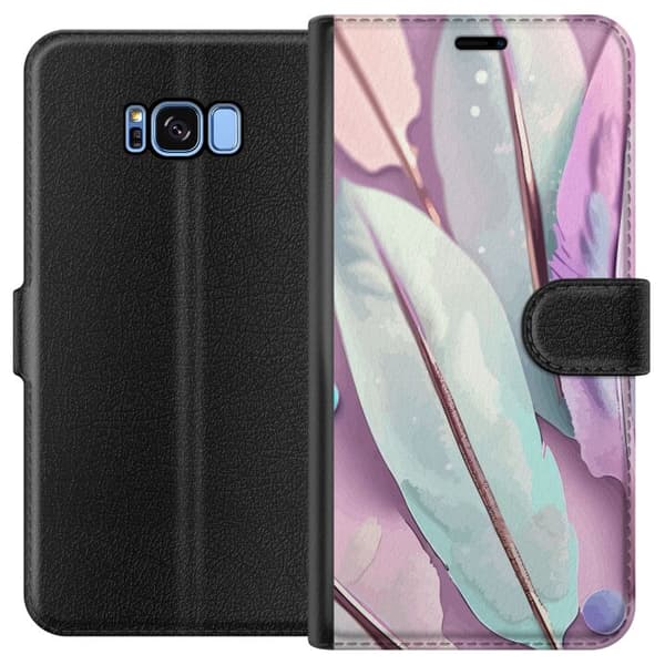 Kompatibelt Lommeboketui til Samsung Galaxy S8 Fjær i pastell