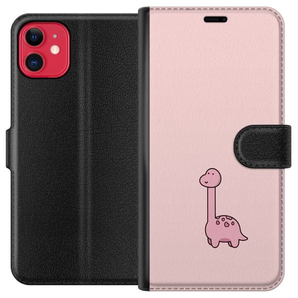 Yhteensopiva Lompakkokotelo Apple iPhone 11 Pinkki dinosaurus