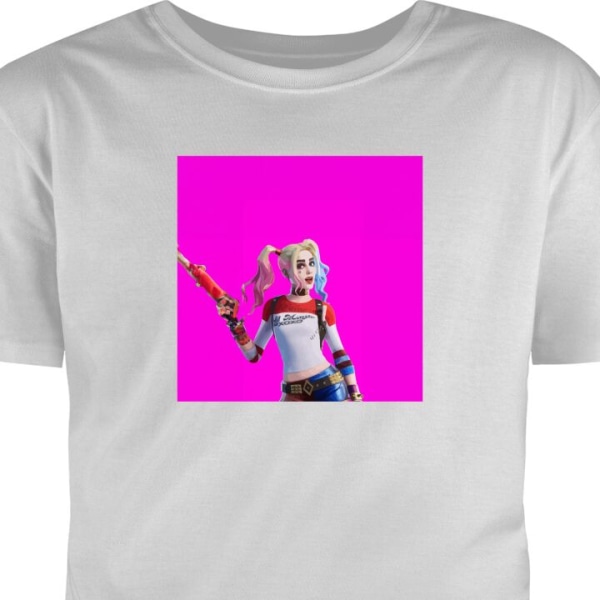 Barn T-shirt Fortnite - Harley Quinn grå 5-6 År