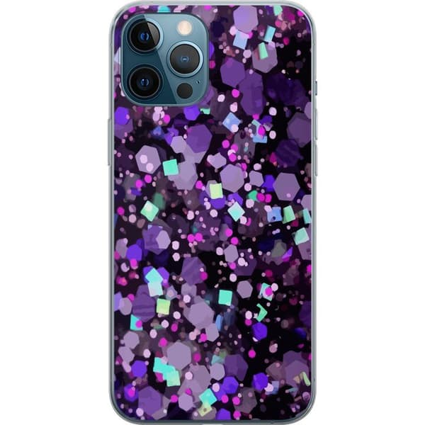 Kompatibelt Mobilskal till Apple iPhone 12 Pro Max Lila Glitter