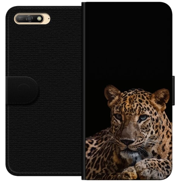 Huawei Y6 (2018) Lommeboketui Leopard