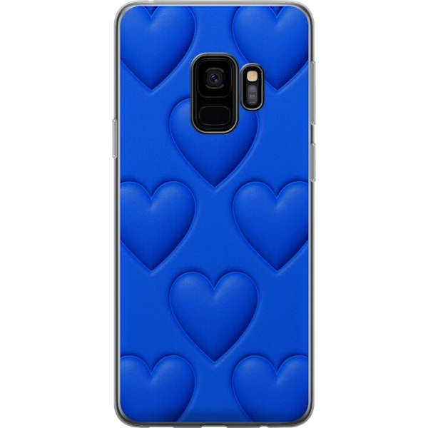 Samsung Galaxy S9 Läpinäkyvä kuori Siniset Sydämet