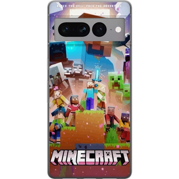 Google Pixel 7 Pro Gjennomsiktig deksel Minecraft