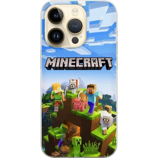 Kompatibelt Mobildeksel til Apple iPhone 14 Pro Minecraft Creeper-blokk piksel retrospill