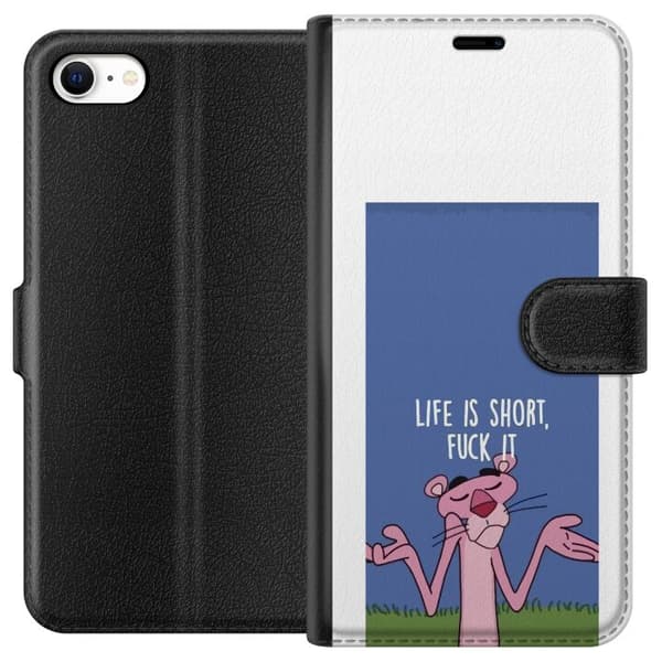 Kompatibelt Lommeboketui til Apple iPhone 6s Life Is Short citat blå