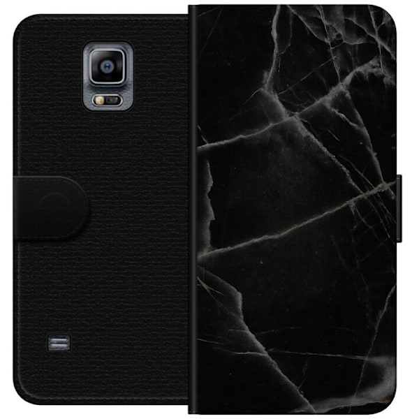 Samsung Galaxy Note 4 Lompakkokotelo Musta marmori