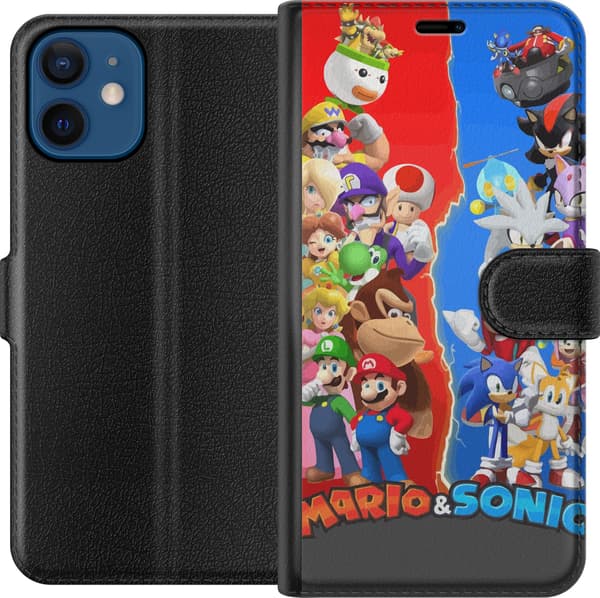 Kompatibel Tegnebogsetui til Apple iPhone 12 Super Mario