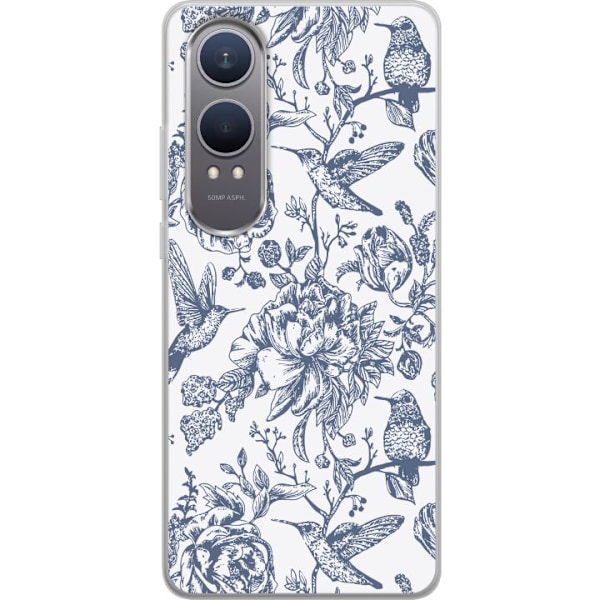 OnePlus Nord CE4 Lite Läpinäkyvä kuori Kukat & Linnut - Rom