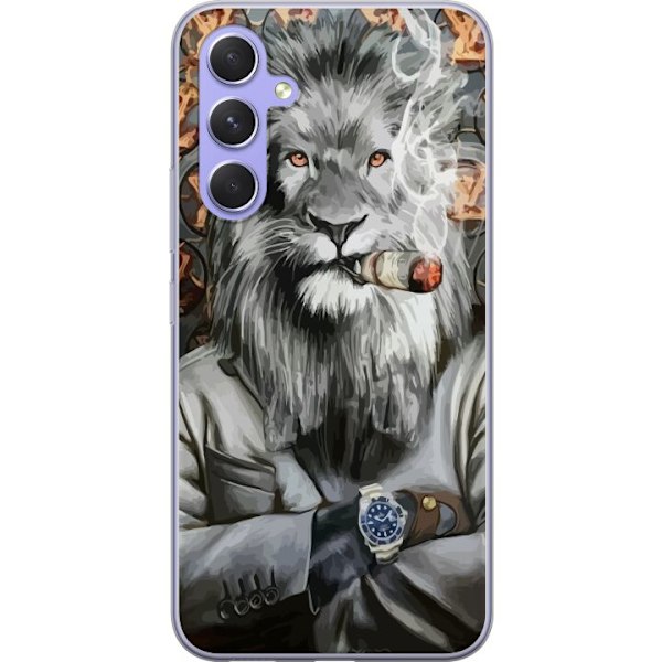 Samsung Galaxy A54 Läpinäkyvä kuori Rökande Lejon