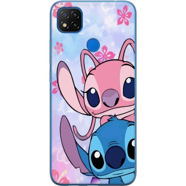Xiaomi Redmi 9C NFC Genomskinligt Skal Stitch & Angel