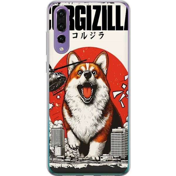 Huawei P20 Pro Genomskinligt Skal Corgizilla