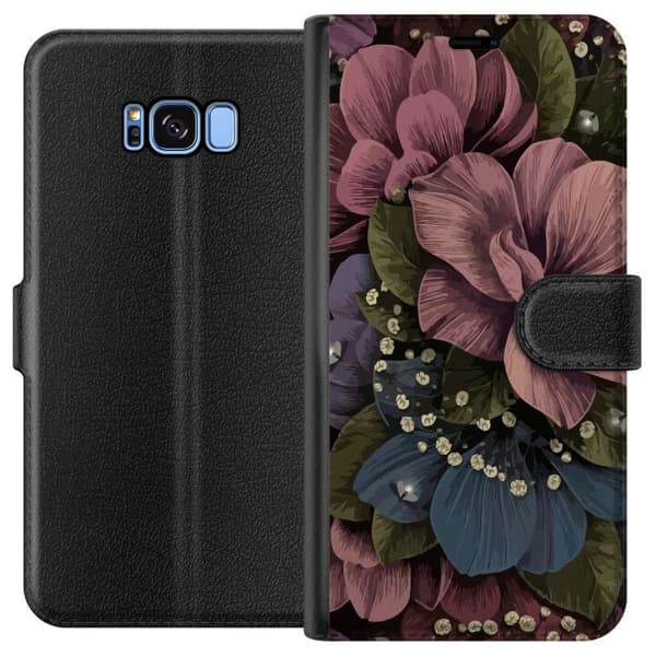 Kompatibelt Plånboksfodral till Samsung Galaxy S8 Blommor