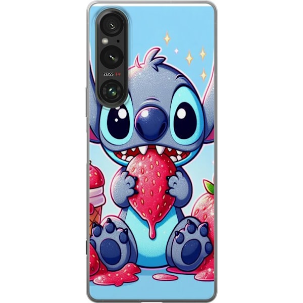 Sony Xperia 1 V Genomskinligt Skal Strawberry Stitch