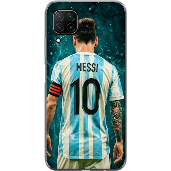 Huawei P40 lite Genomskinligt Skal Messi