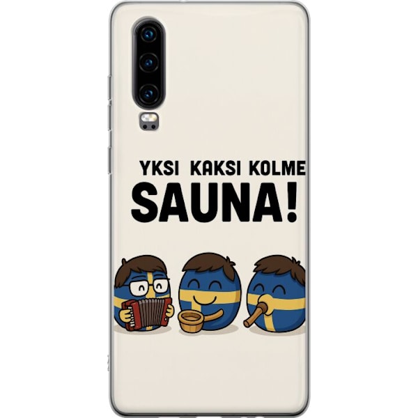 Huawei P30 Läpinäkyvä kuori Festivaali Kaj Bara Bada Sauna