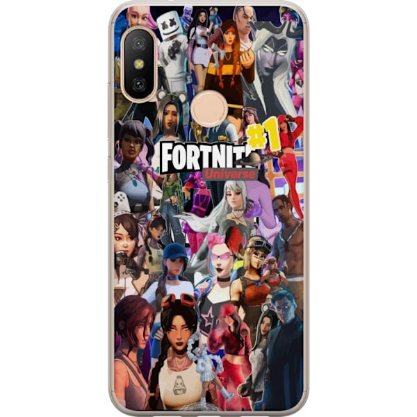 Xiaomi Redmi 6 Pro Läpinäkyvä kuori Fortnite